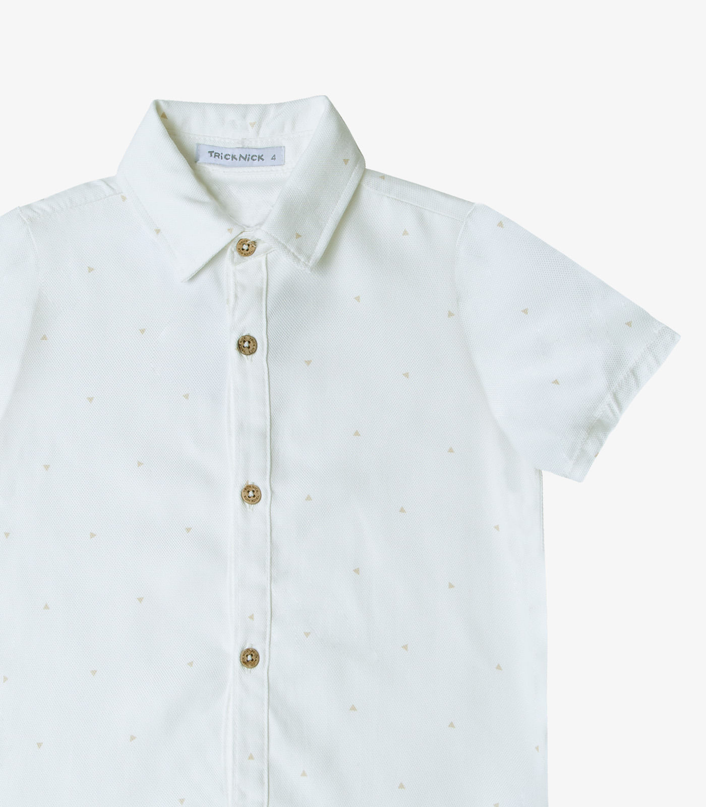 Miniatura Camisa Infantil Masculina Gola Dupla Trick Nick Branco 10