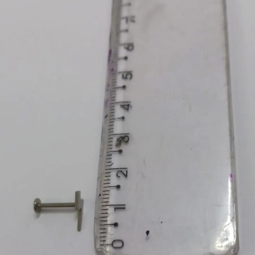 Miniatura Piercing Para A Orelha Em Titânio Raio Liso Anti-Alérgico