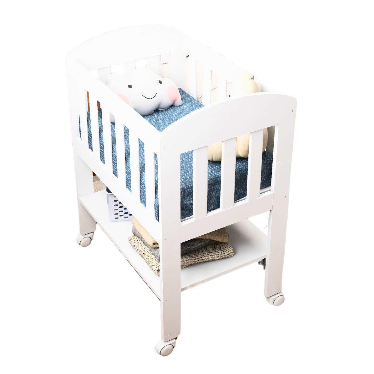 Miniatura Mini Berço Portátil Bebê Com Colchão E Rodinha Carolina Baby