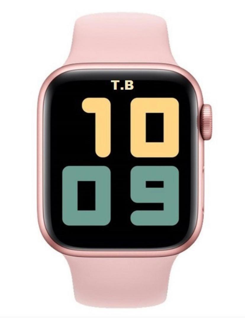 Miniatura Relógio Smartwatch Iwo 12 Série 5 + Pulseira Milanese Rose