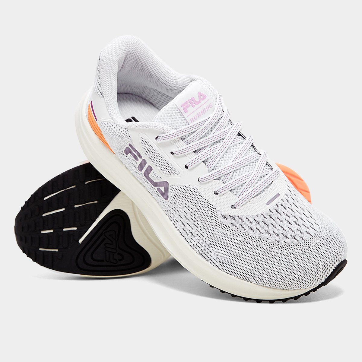 Miniatura Tênis Fila Fastness Feminino Branco+Laranja - 34