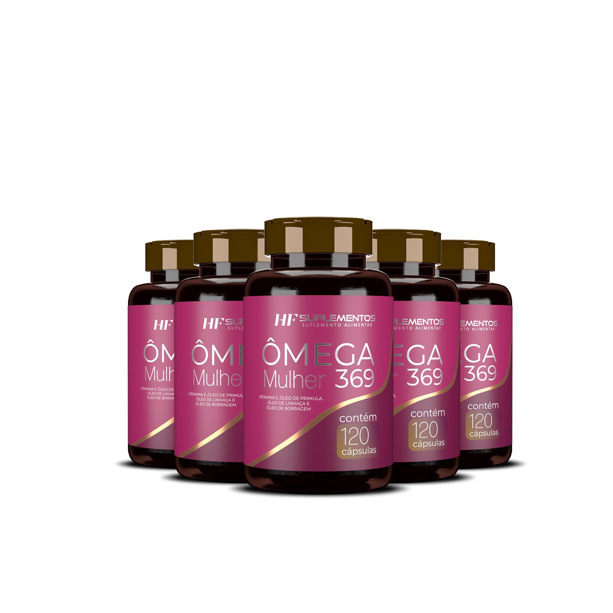 Miniatura 5X Omega 3 6 9 Mulher Hf Suplementos 120Caps