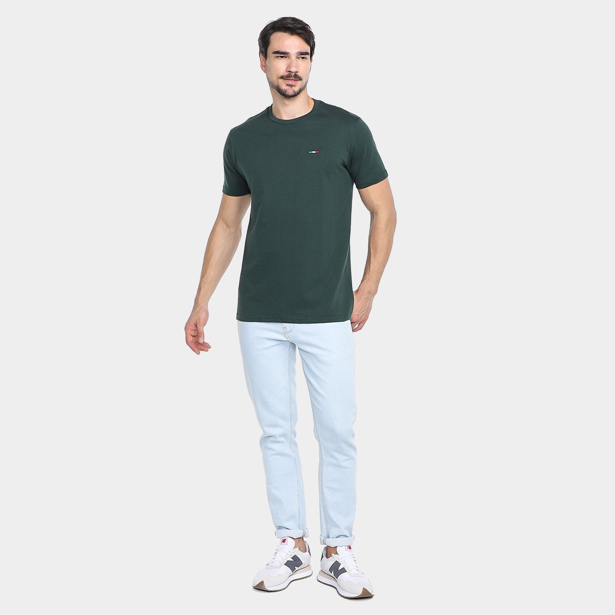 Kit Camiseta Industrie Casual Masculina - 2 Peças Verde escuro - G