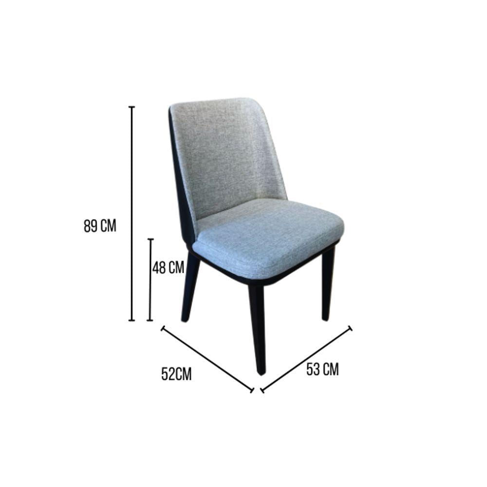 Miniatura Conjunto Mesa De Jantar Saarinen 100 Cm Laca Preta Com 4 Cadeiras Londres Revestida Em Tecido Linho E Courino Cor Preto