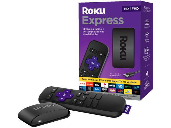 Miniatura Roku Express Streaming Full Hd Hdmi Usb Com Controle Tv Box Dispositivo de streaming - Tv box - Apple tv - Smart - Full hd - Roku - 32" - Smart tv