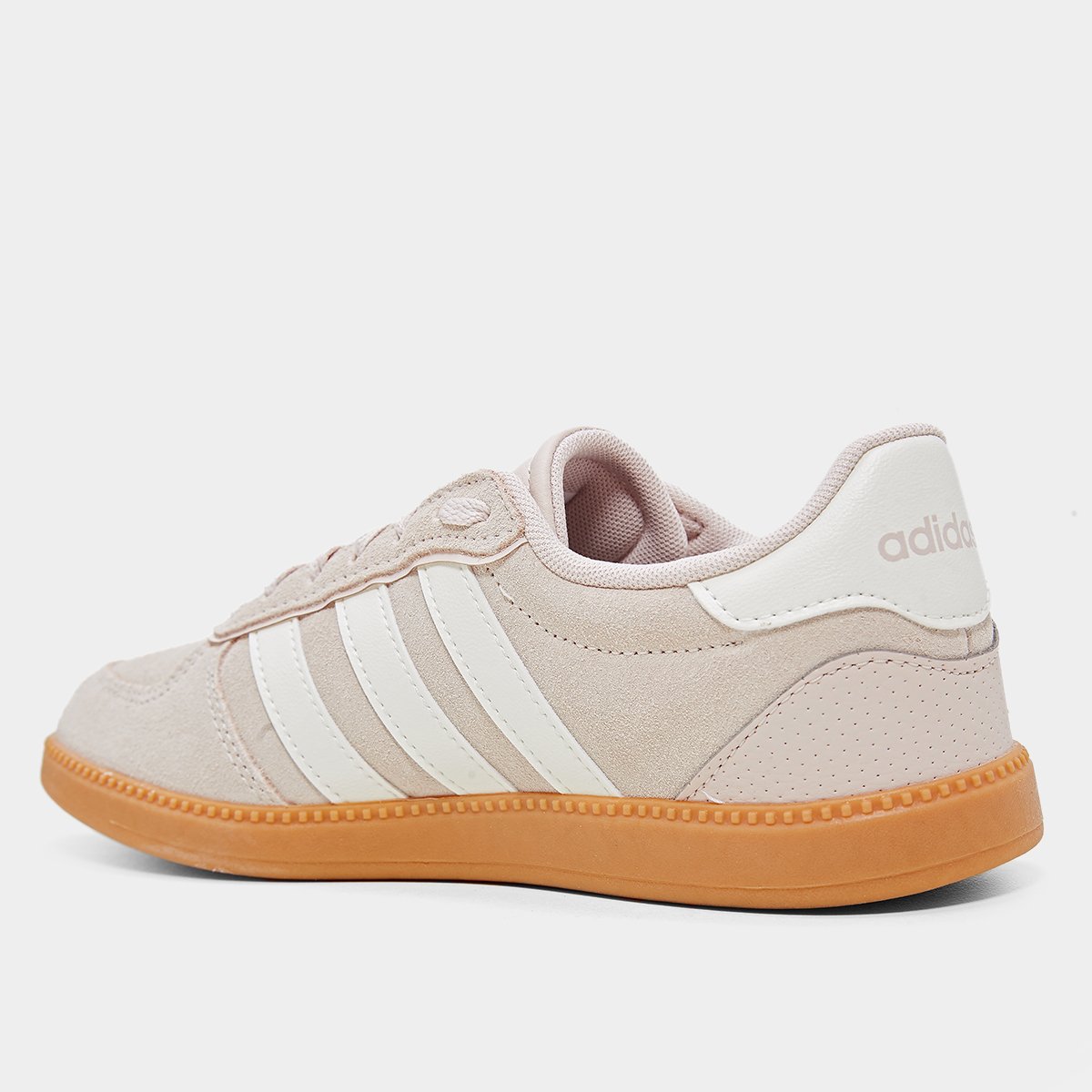 Miniatura Tênis Adidas Breaknet Sleek Suede Feminino Cinza+Branco - 34