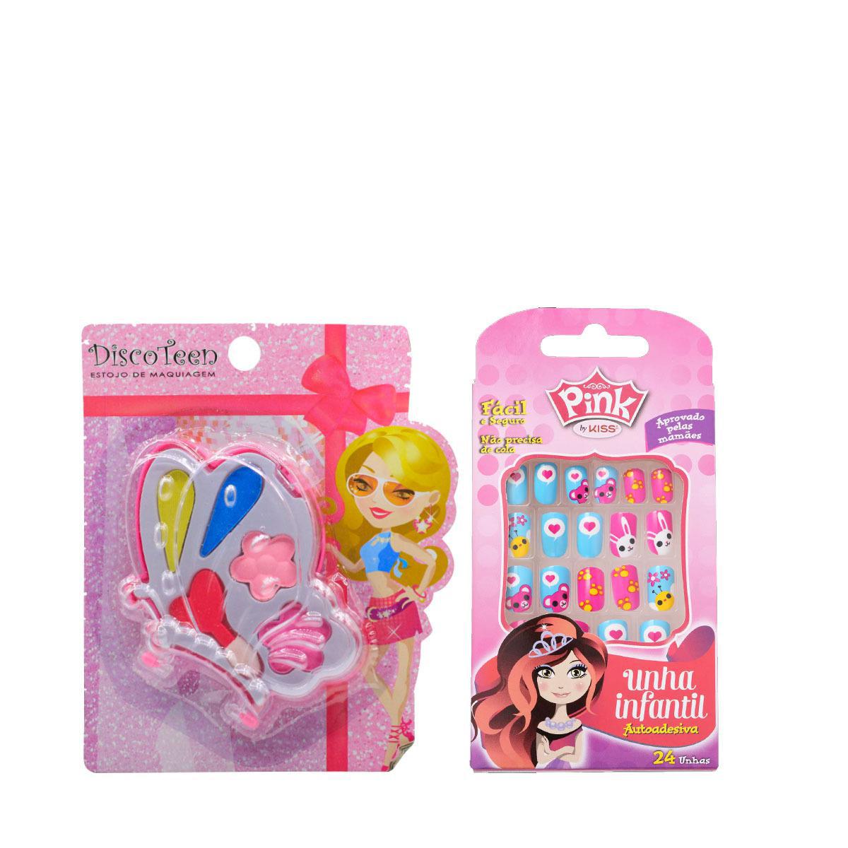 Kit Maquiagem Infantil Batom Pincel Sereia Bz132 +