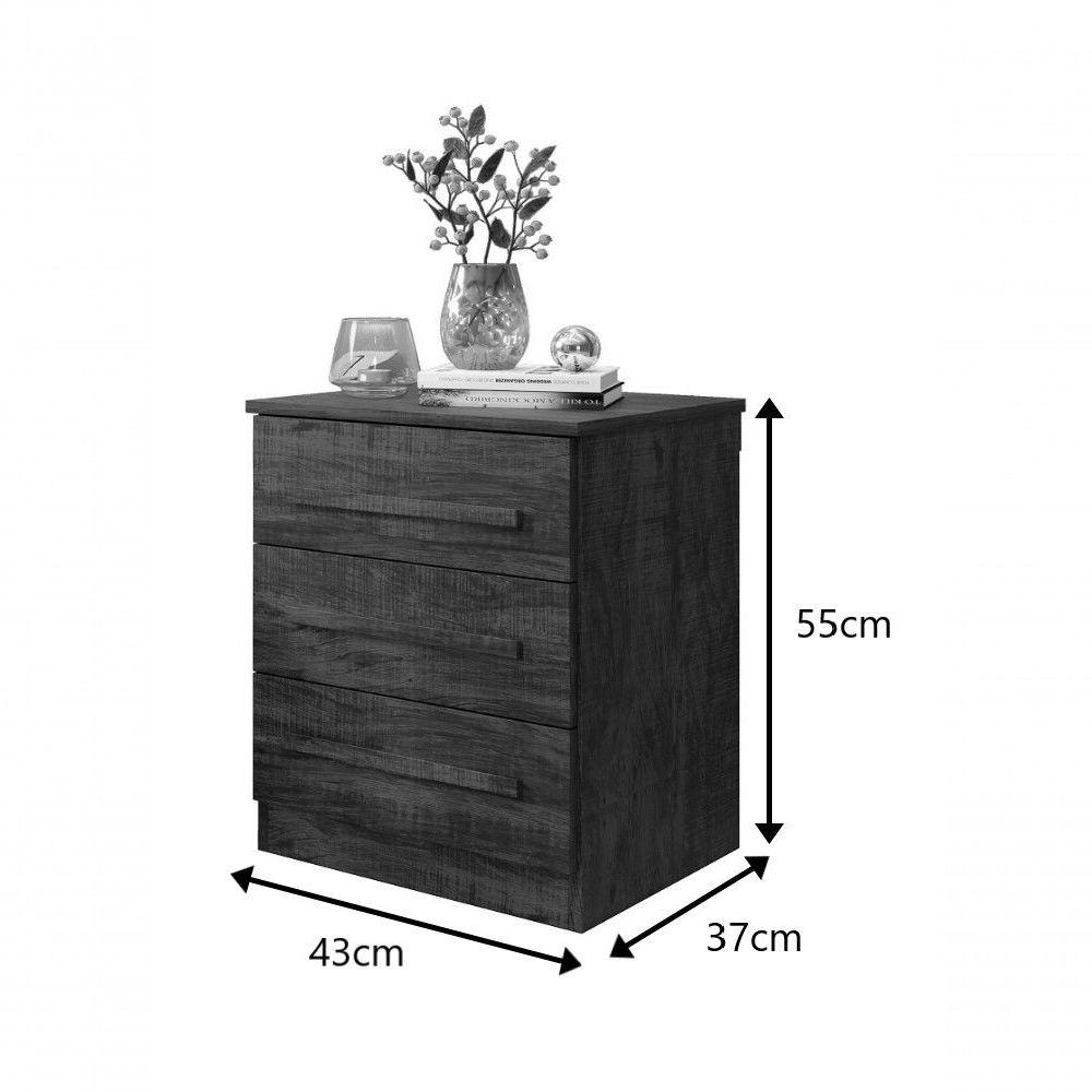 Miniatura Mesa De Cabeceira 03 Gavetas Império Benetil Branco