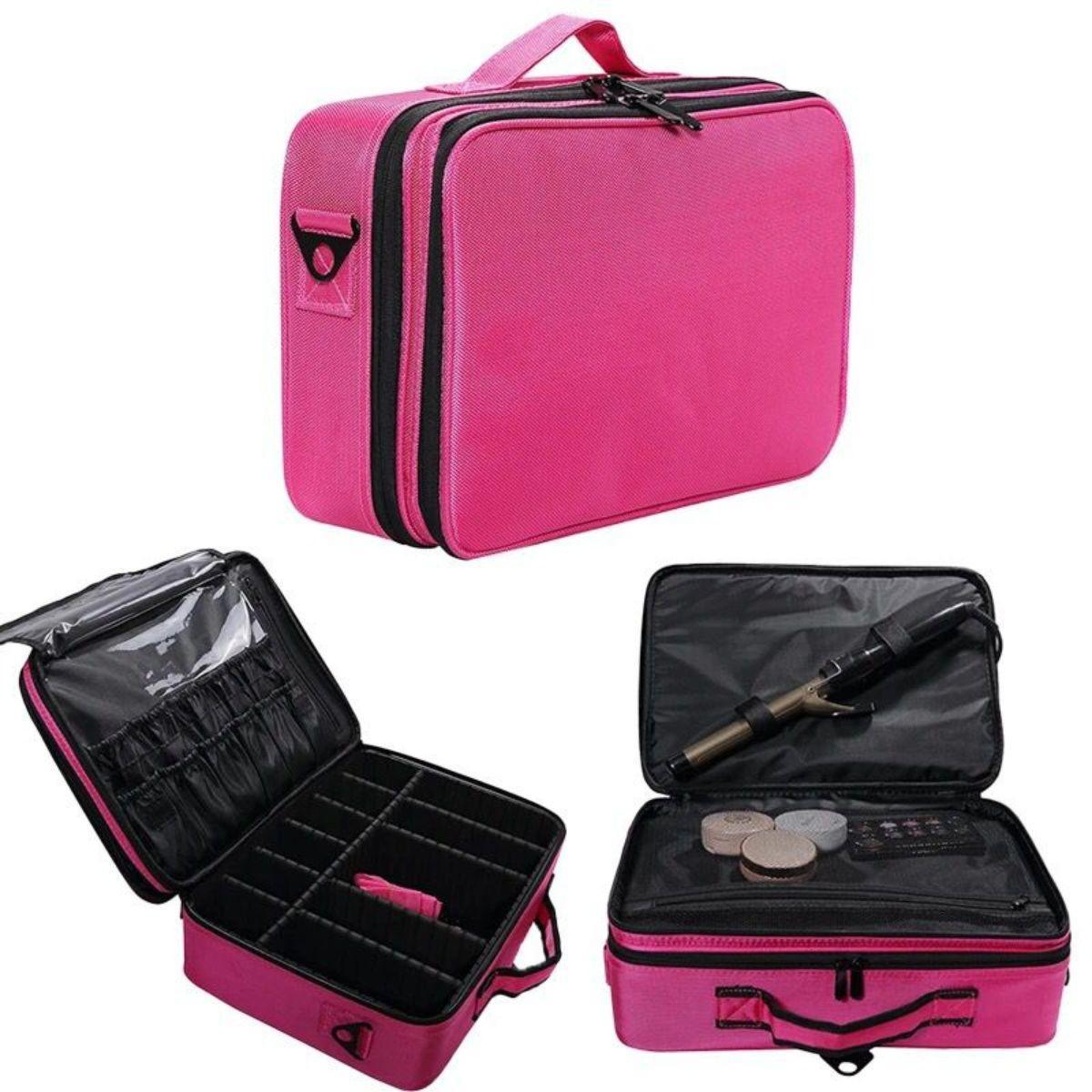 Maleta Mala Bolsa Maquiagem Profissional Make Divisória Base