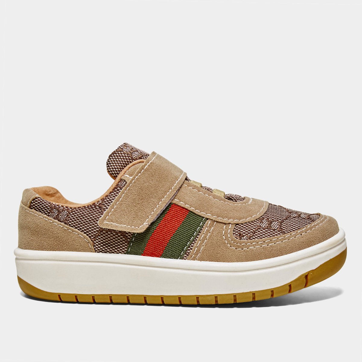 Miniatura Tênis Infantil Kurz Casual Menino Marrom+Verde - 20