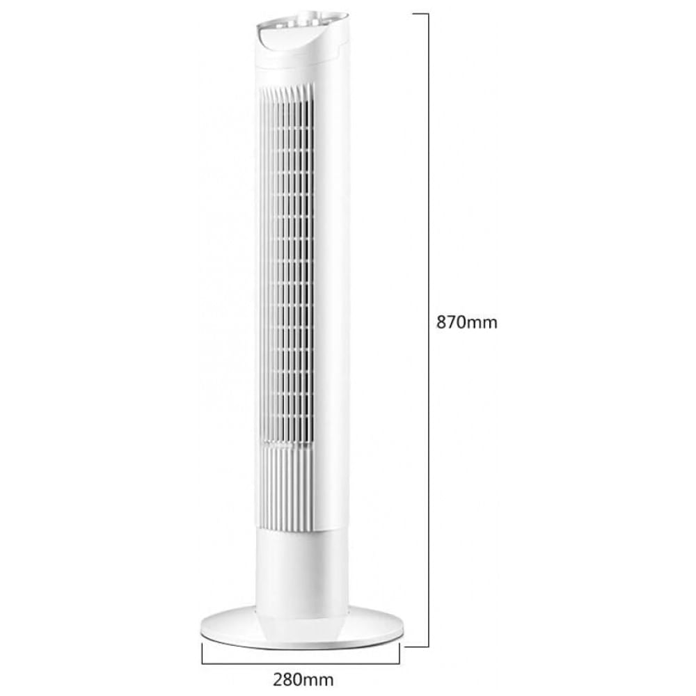 Ventilador de Torre Digital Ultra Silencioso com 3 Velocidades, 220V 55W, NBgy, Branco