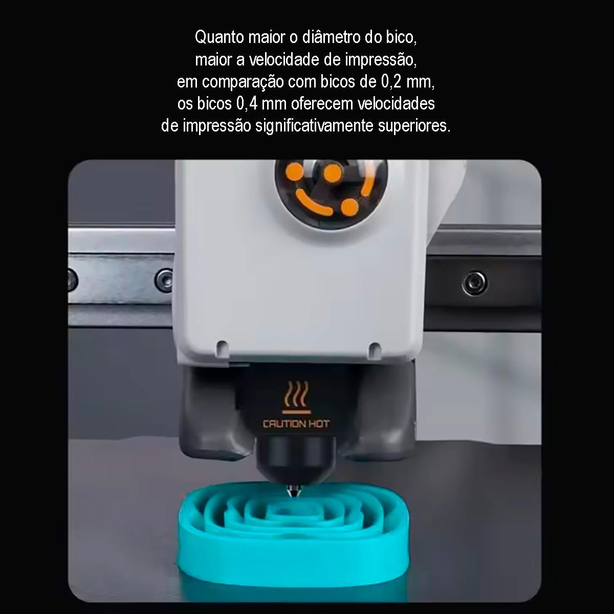 2X Unidades Bico Hotend Impressora Bambulab A1 A1 Mini 0.4Mm
