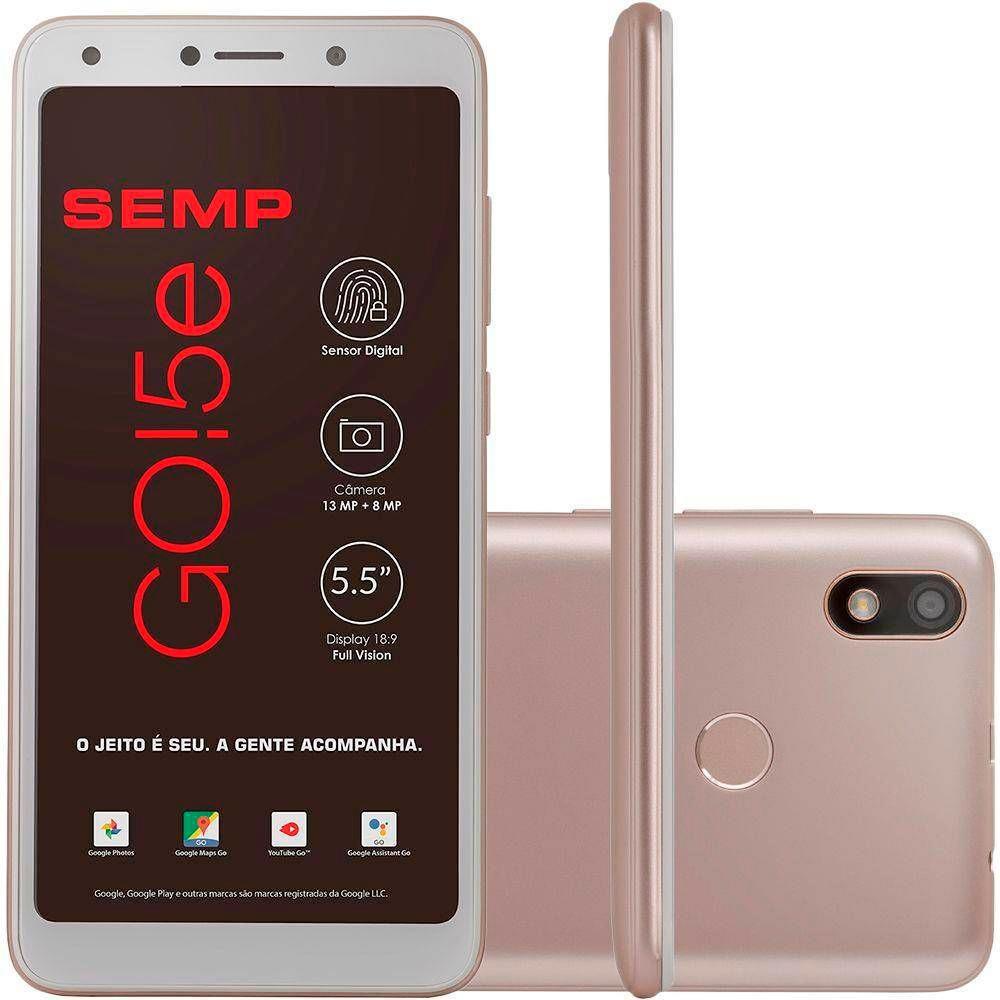 Miniatura Smartphone Semp Go 5E, 16Gb, 13Mp, Tela 5.5´ Dourado