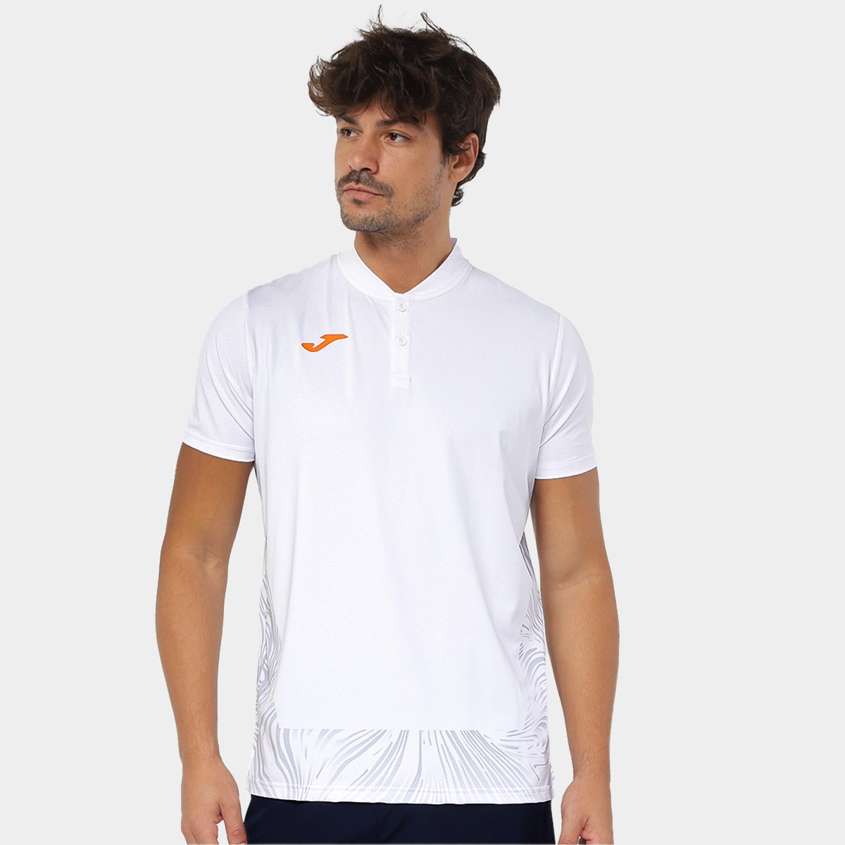 Miniatura Camisa Polo Joma Casual Esportiva Masculina Branco - GG