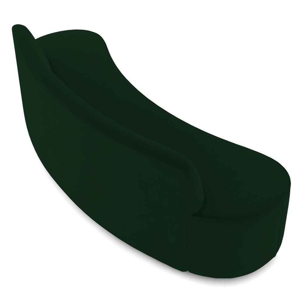 Sofá 5 Lugares Para Sala De Estar Living 300cm Koane D06 Veludo Esmeralda - Mpozenato