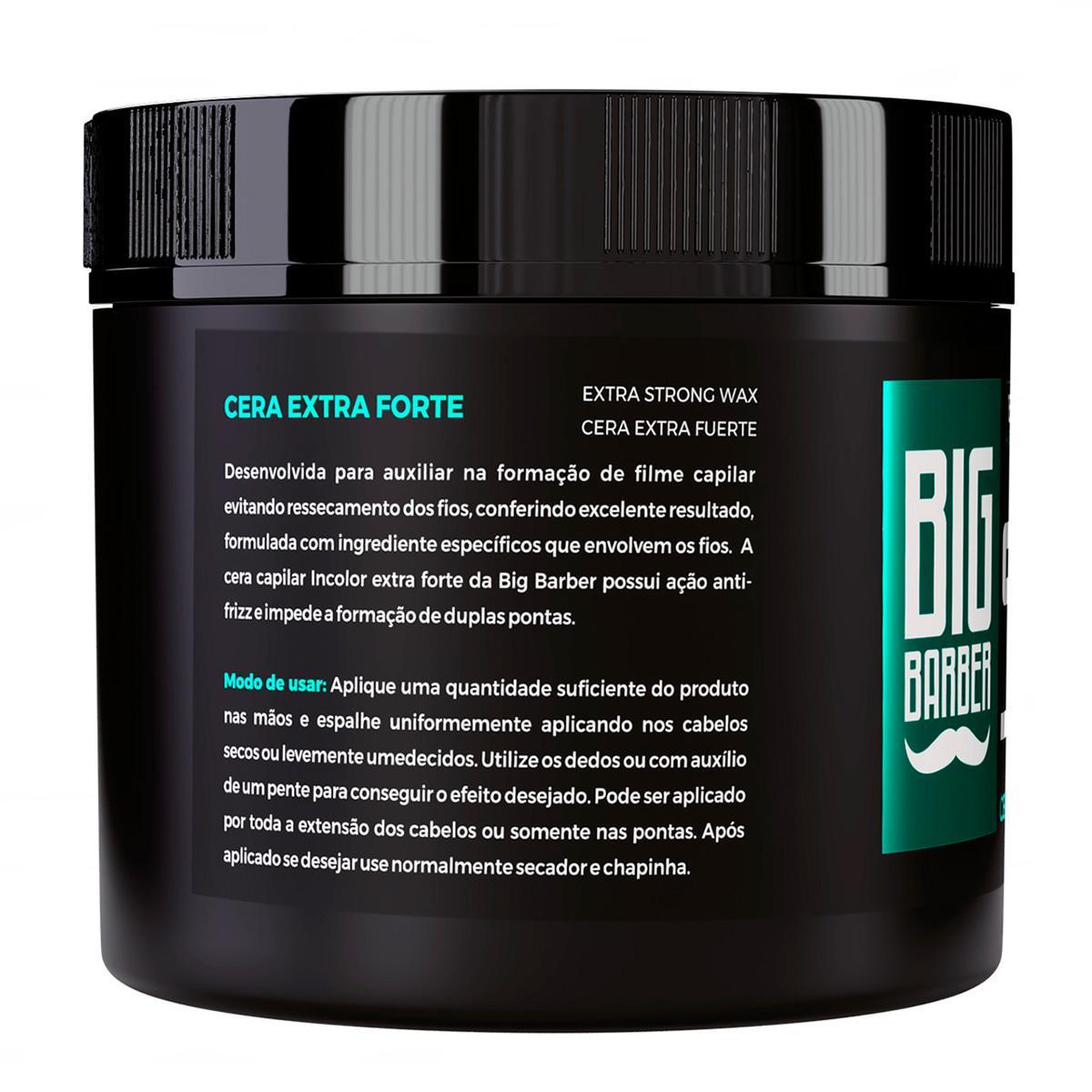 Miniatura Cera Modeladora Shine Wax E Pomada Efeito Teia Big Barber
