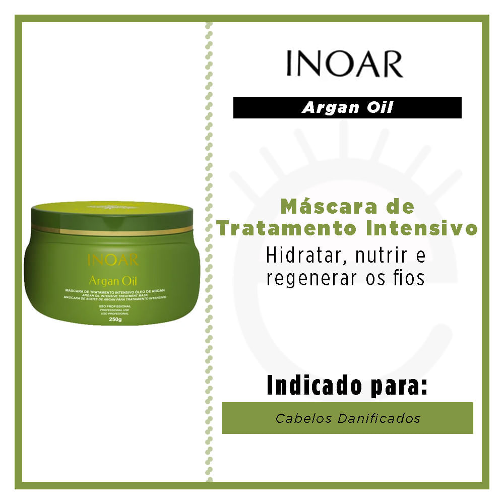 Miniatura Inoar Óleo de Argan - Máscara de Tratamento Intensivo 250g