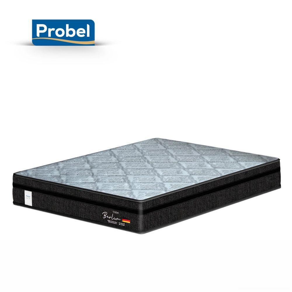 Miniatura Colchão Probel Berlim Pillow Euro Preto Casal 138x188x26cm