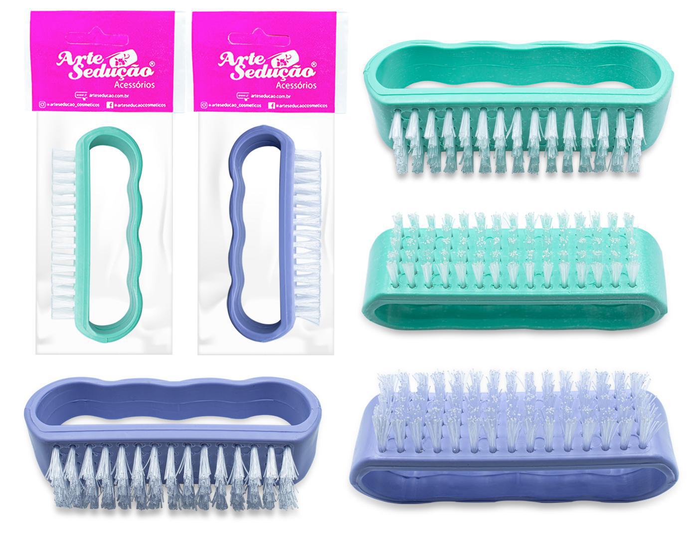 Miniatura Escova Para Unhas Escovinha Manicure Pedicure Multiuso 1 Und