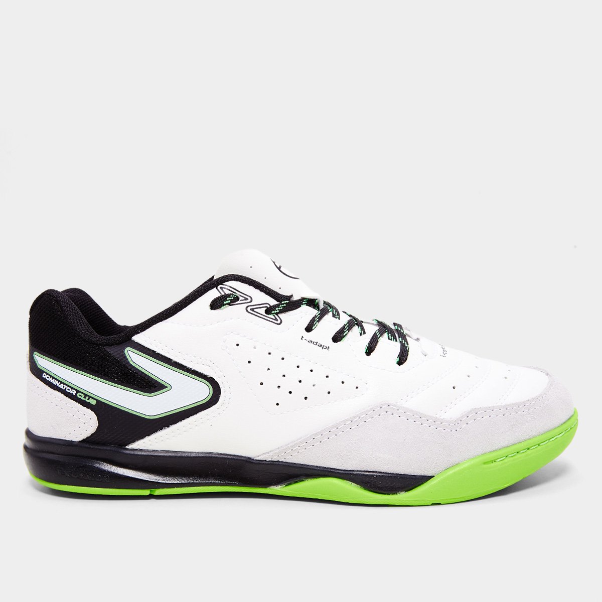 Miniatura Chuteira Futsal Topper Dominator Club V Masculina Branco+Preto - 37