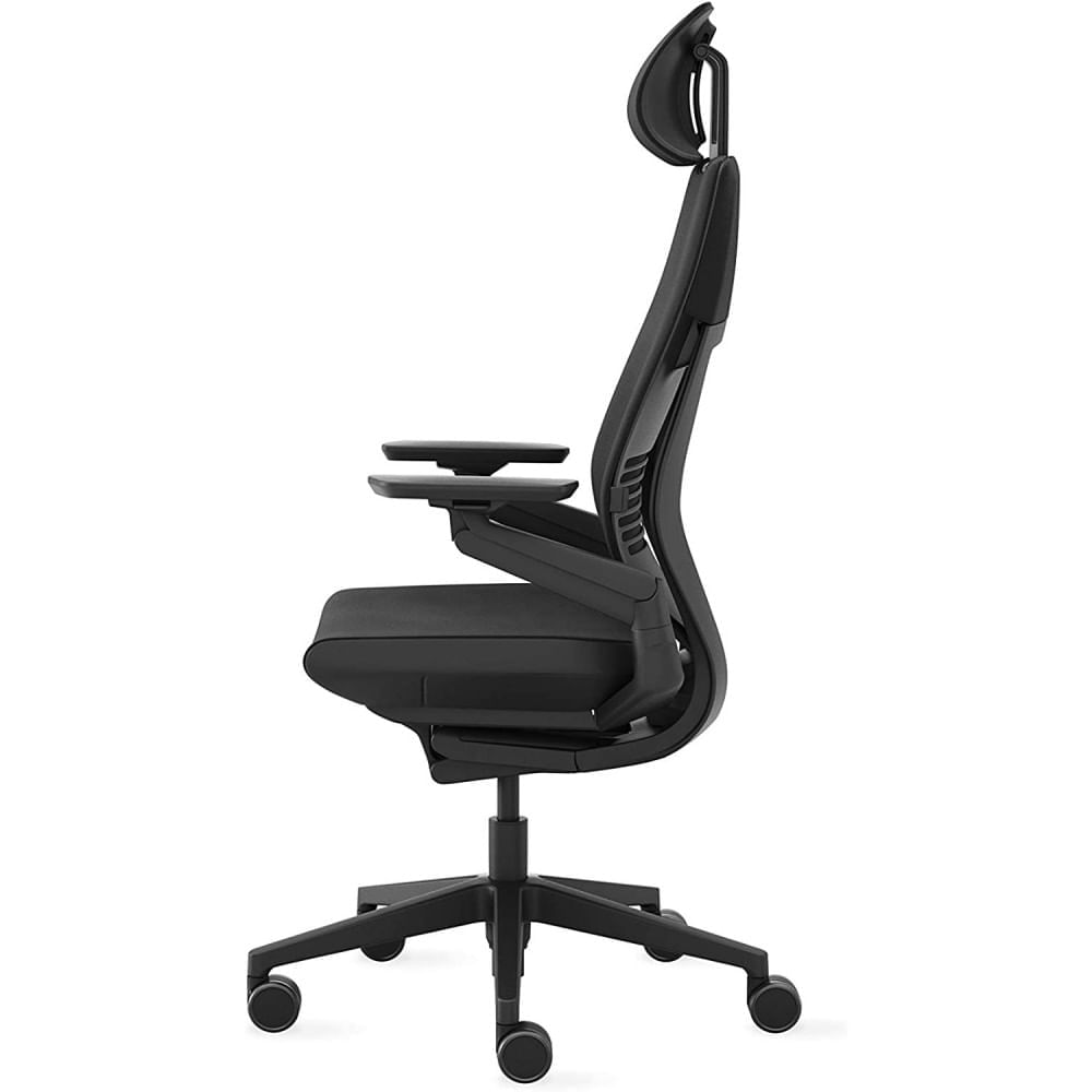 Miniatura Steelcase Cadeira de Escritorio Ergonomica Giratoria com Suporte Lombar e Altura Ajustaveis Preta
