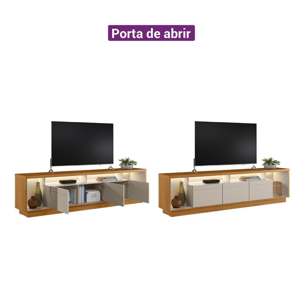 Miniatura Conjunto Rack Cronos 2.2 com Kit Fita LED 1 Fita (2000mm) Nature/ Off White