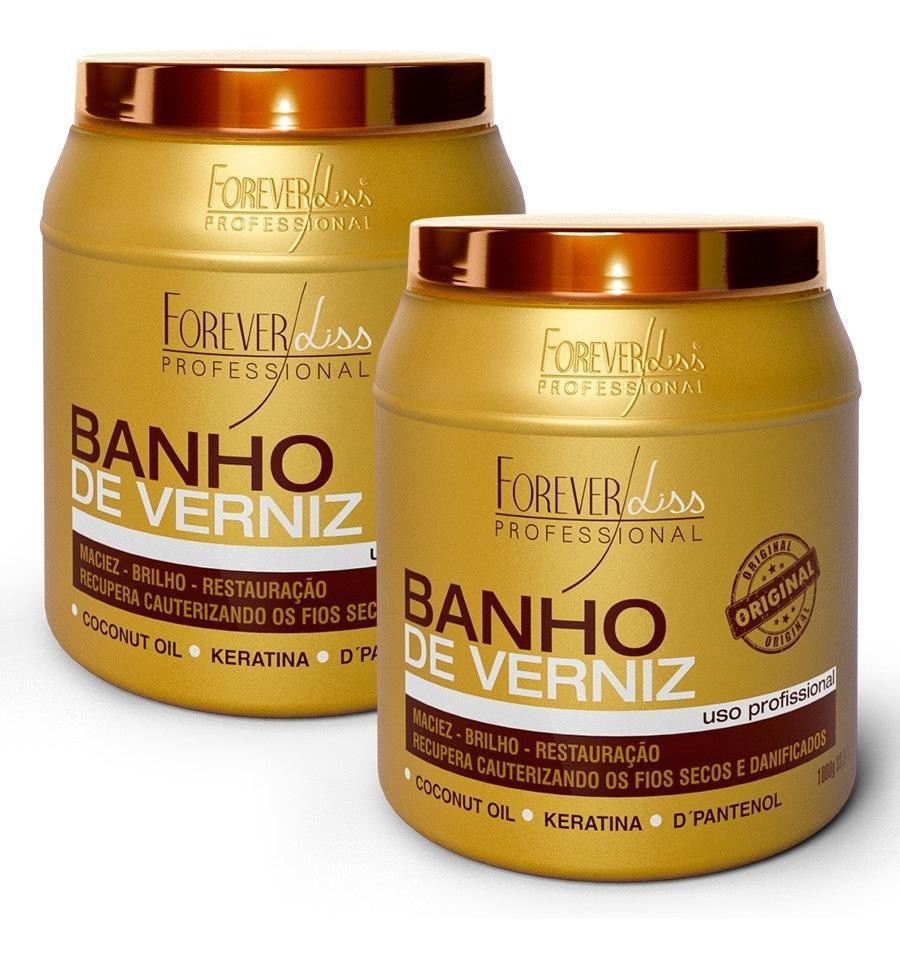 Miniatura Kit 2 Máscara Banho De Verniz Forever Liss Hidratante 1000G