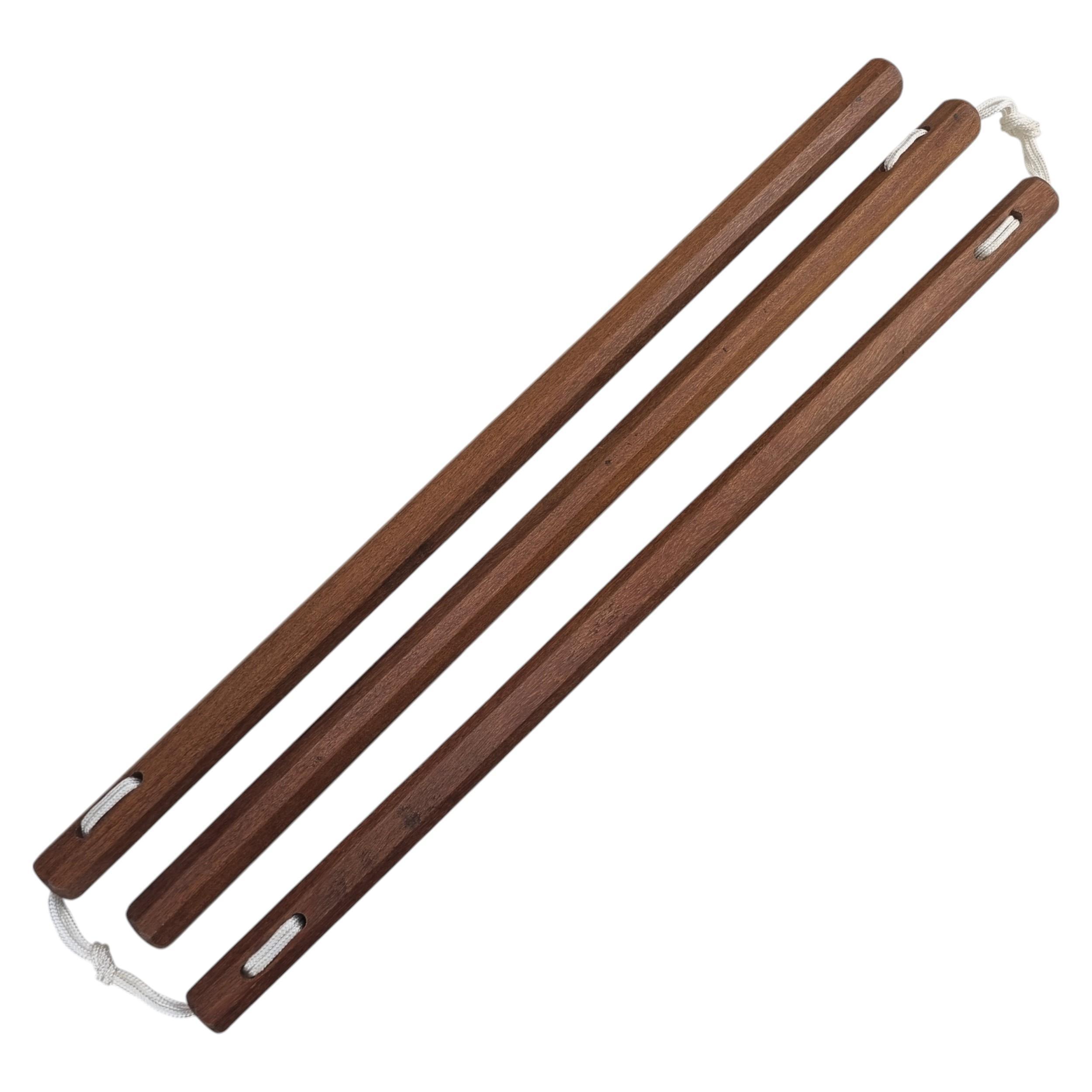 Miniatura Bastão Articulado 3 Partes San Ti Quan Madeira Para Treino