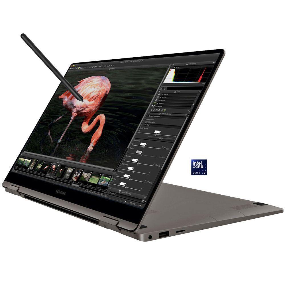 Book5 360 Intel Core Ultra 7 256v Placa Arc 140v Tela 15.6' Amoled Ssd 512gb Nvme Ram 16gb Samsung