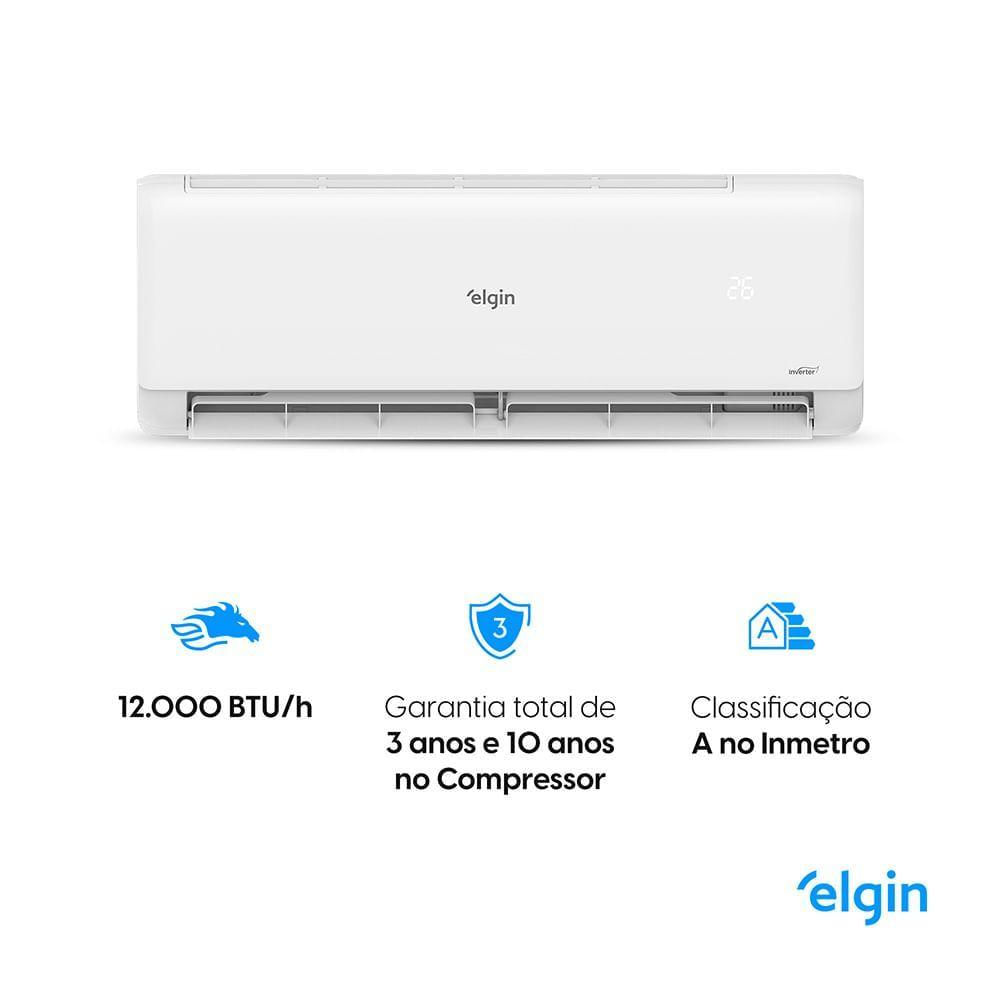 Miniatura Ar Condicionado Split Hi-Wall Elgin Eco Inverter II 12.000 BTUs Frio Gás R-32 Branco 220V