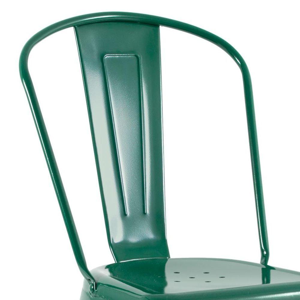 Kit 16 Cadeiras Design Industrial Verde Escuro