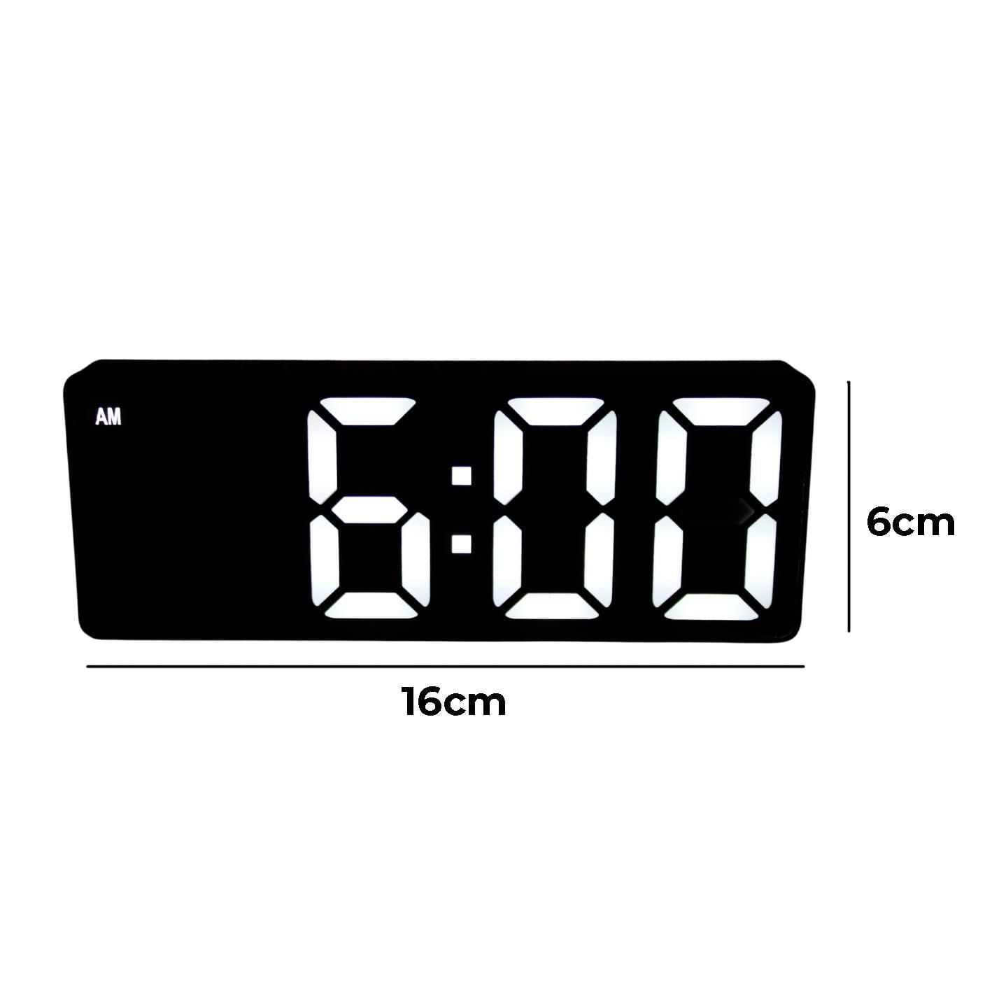 Miniatura Relogio Despertador Digital Led Usb Pilha Portatil Alarme