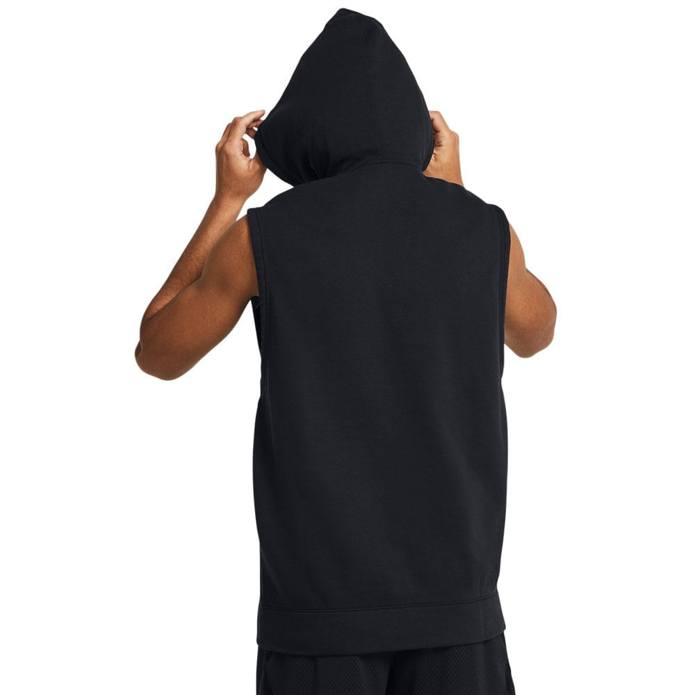 Regata de Treino Masculina Under Armour Curry Fleece Hoodie GG Preto