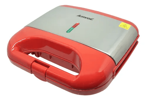 Miniatura Sanduicheira e Grill LED ON/OFF 750W AMS 500 RED voltagem:110V