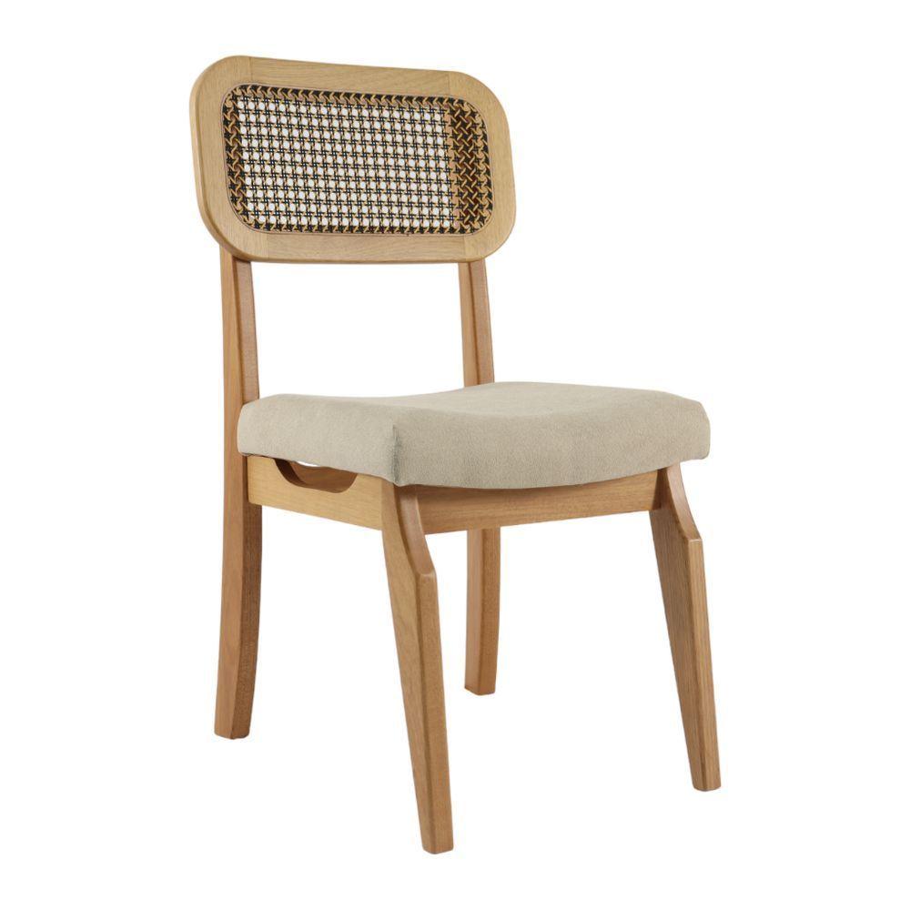 Miniatura Cadeira Retrô Com Tela Preto Com Dourado Madeira Maciça Amêndoa - Tecido Manteiga