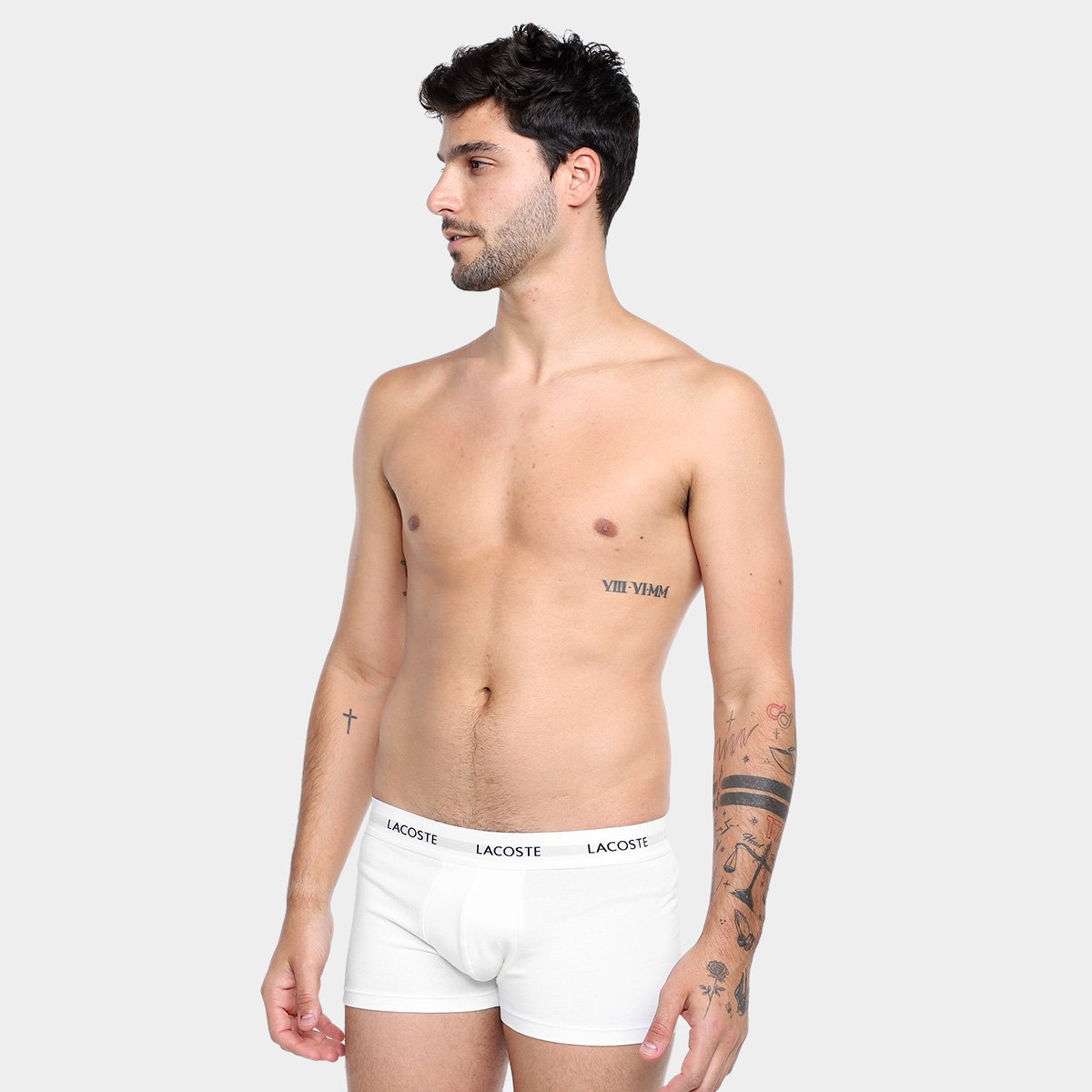 Miniatura Kit Cueca Boxer Lacoste Masculina - 3 Peças Mescla - EGG