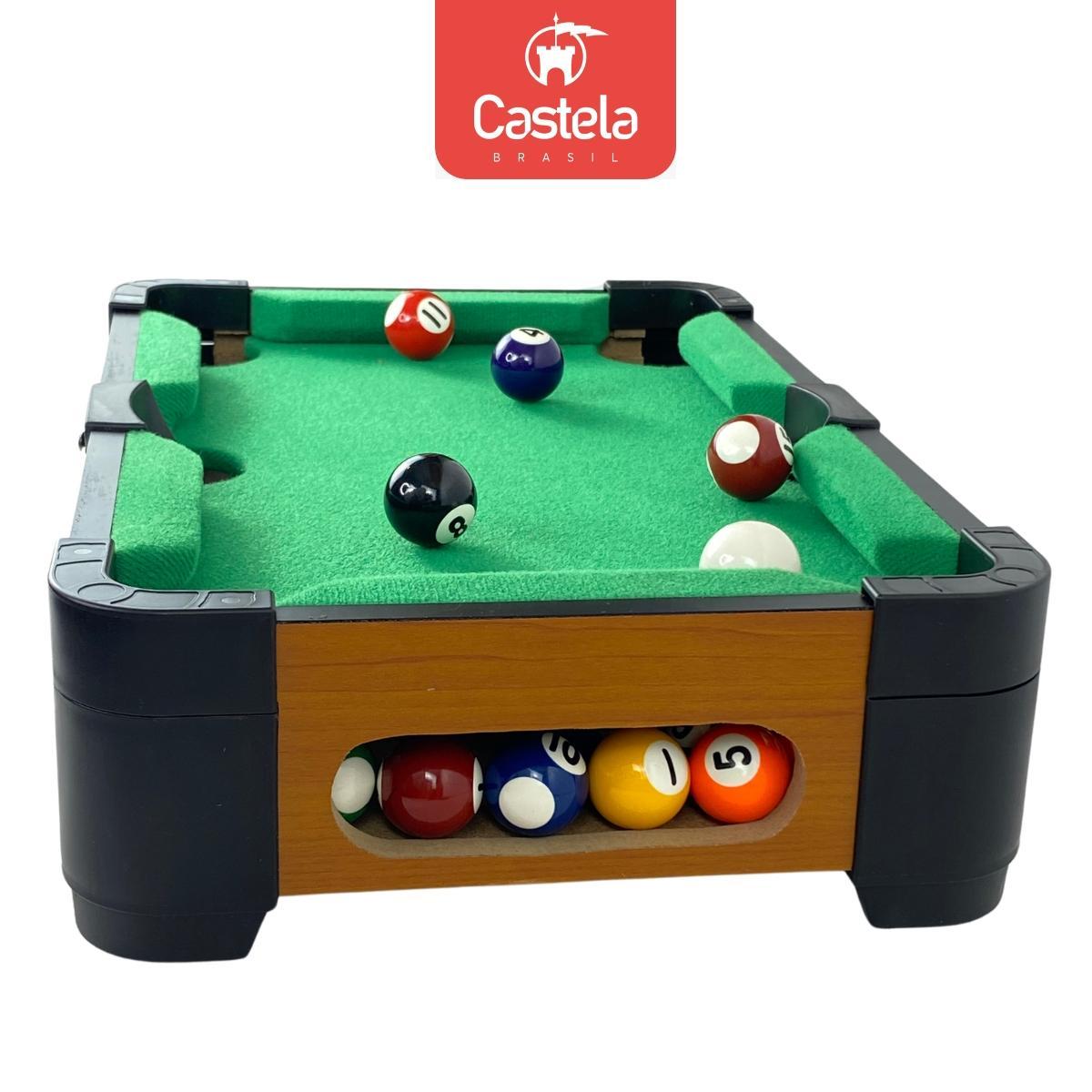 Brinquedo Mesa De Sinuca Bilhar Infantil Divertido - Castela