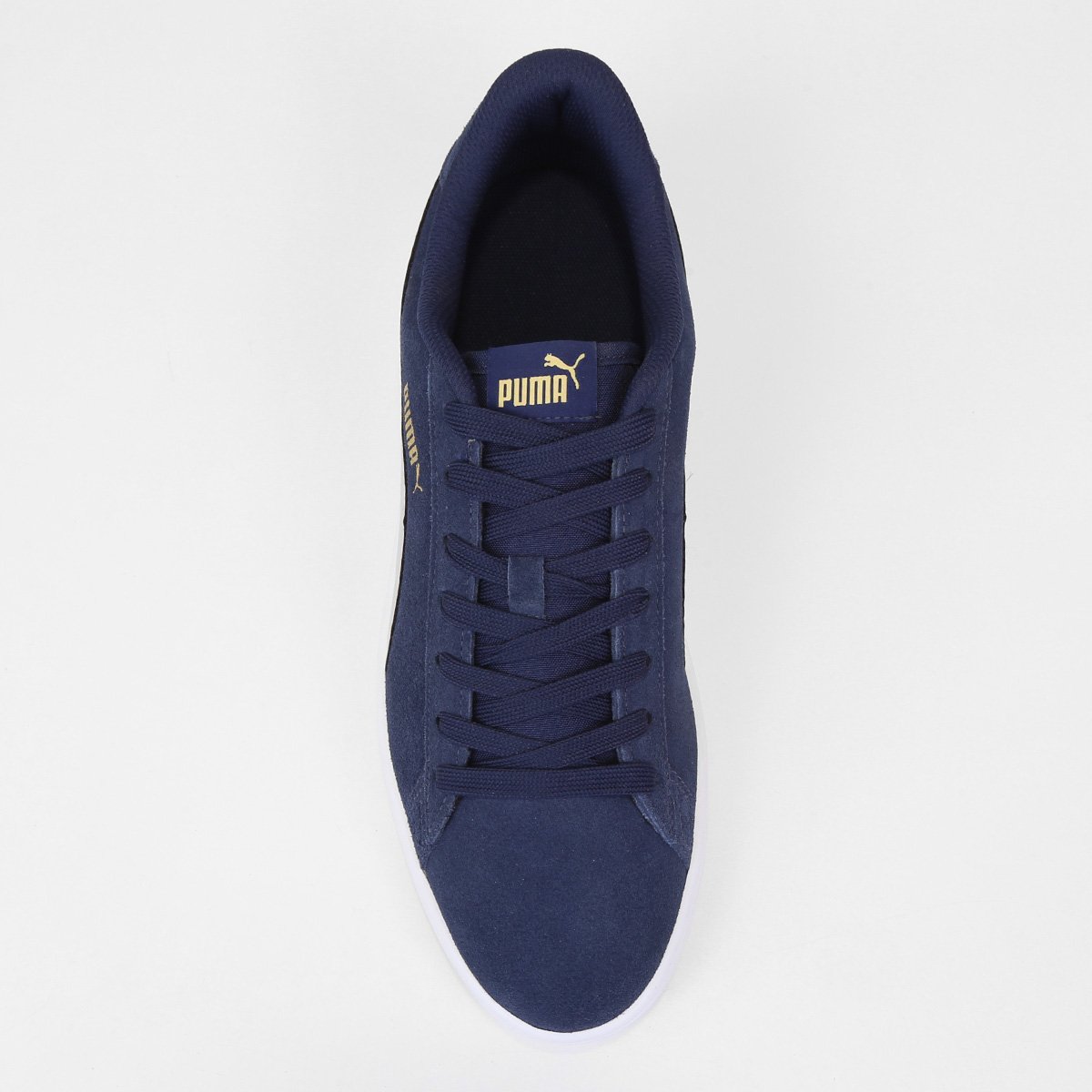 Miniatura Tênis Puma Smash V2 Masculino Marinho+Branco - 38