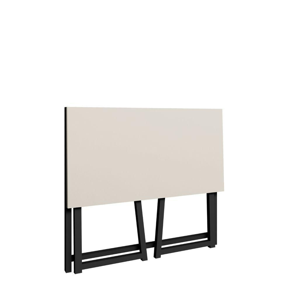 Miniatura Escrivaninha Computador Dobrável Escritório Home Office Fit Off White