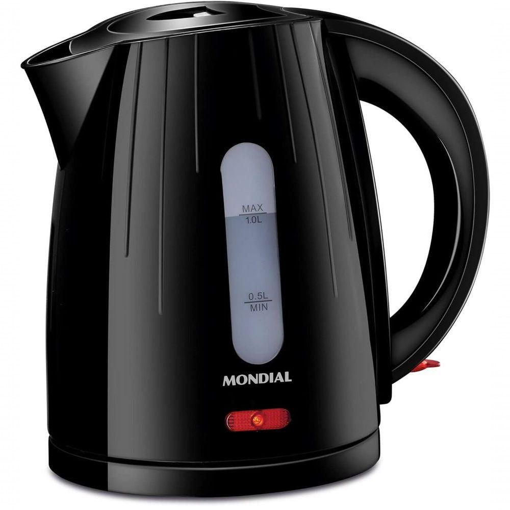 Miniatura Chaleira Eletrica Mondial Luxx Black 1.7l 1500w Desligamento Automatico 110V
