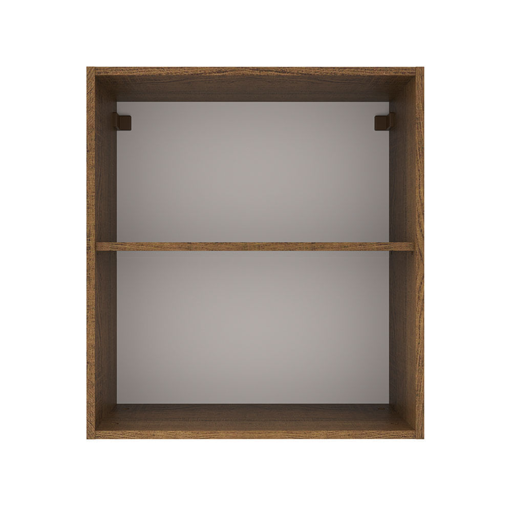 Armário Aéreo Madesa Agata 60 cm 1 Porta Rustic/Cinza Cor:Rustic/Cinza