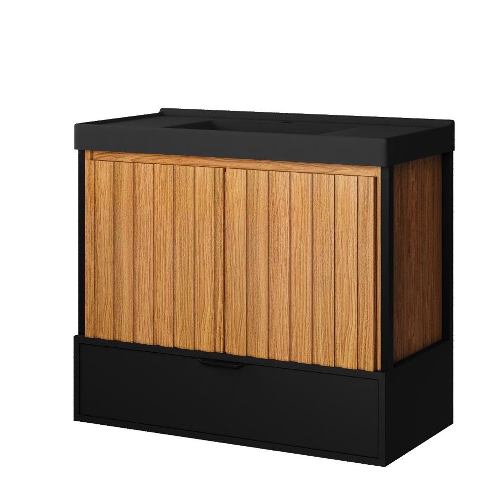 Miniatura Gabinete de Banheiro Toucador Ana 80 Preto