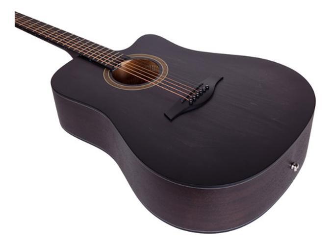 Miniatura Violão Acústico Rockdale Maverick 6 Cordas Preto Destro