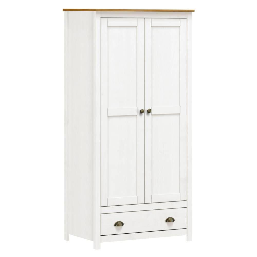 Miniatura Guarda-Roupa Com 2 Portas E Gaveta Topázio Branco/Carvalho