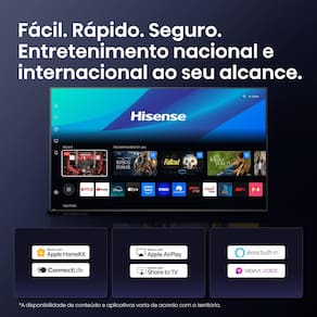 Smart TV 65” 4K UHD Hisense QLED 65Q6QV HDR10 Dolby Atmos Vidaa U9 Preta