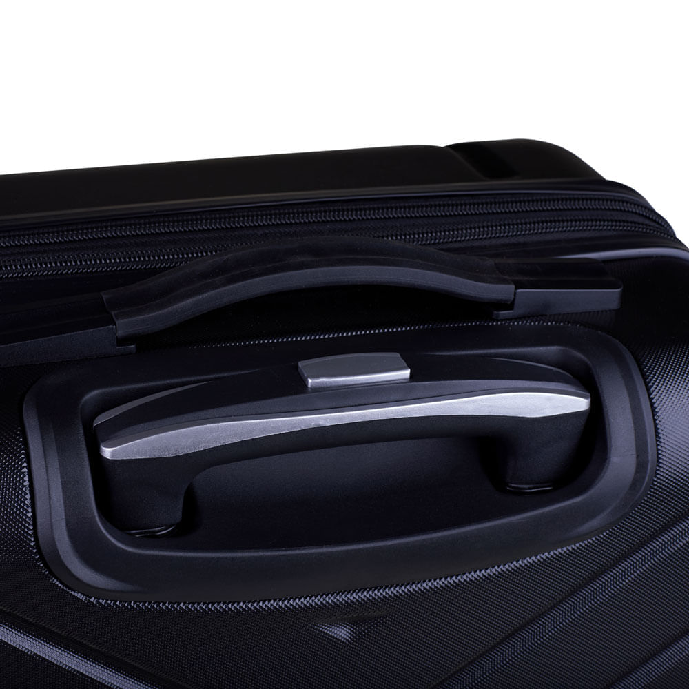 Miniatura Mala de Viagem Pequena Cazza Bolder VIP Preta 10kg