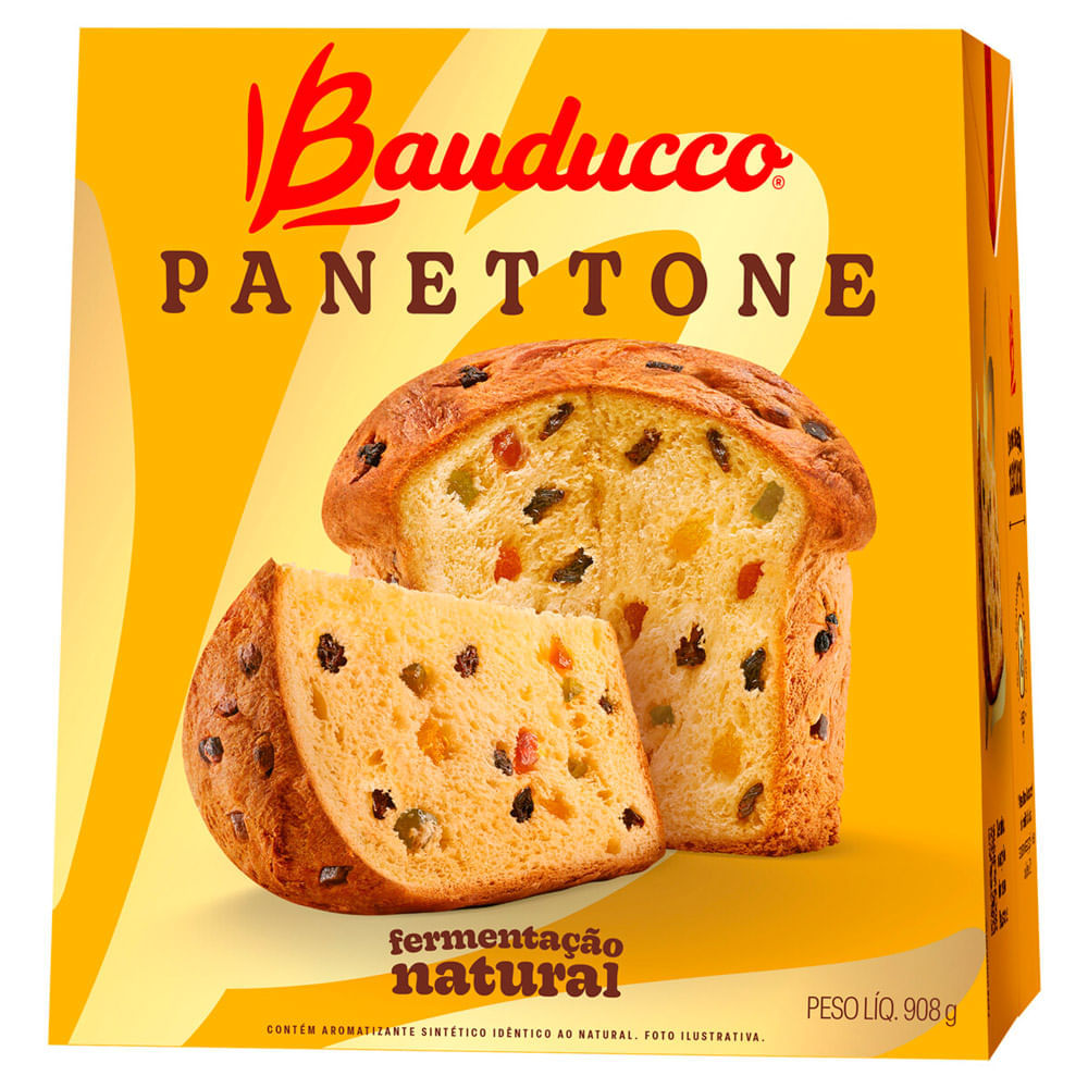 Miniatura Panettone Bauducco Frutas 908g