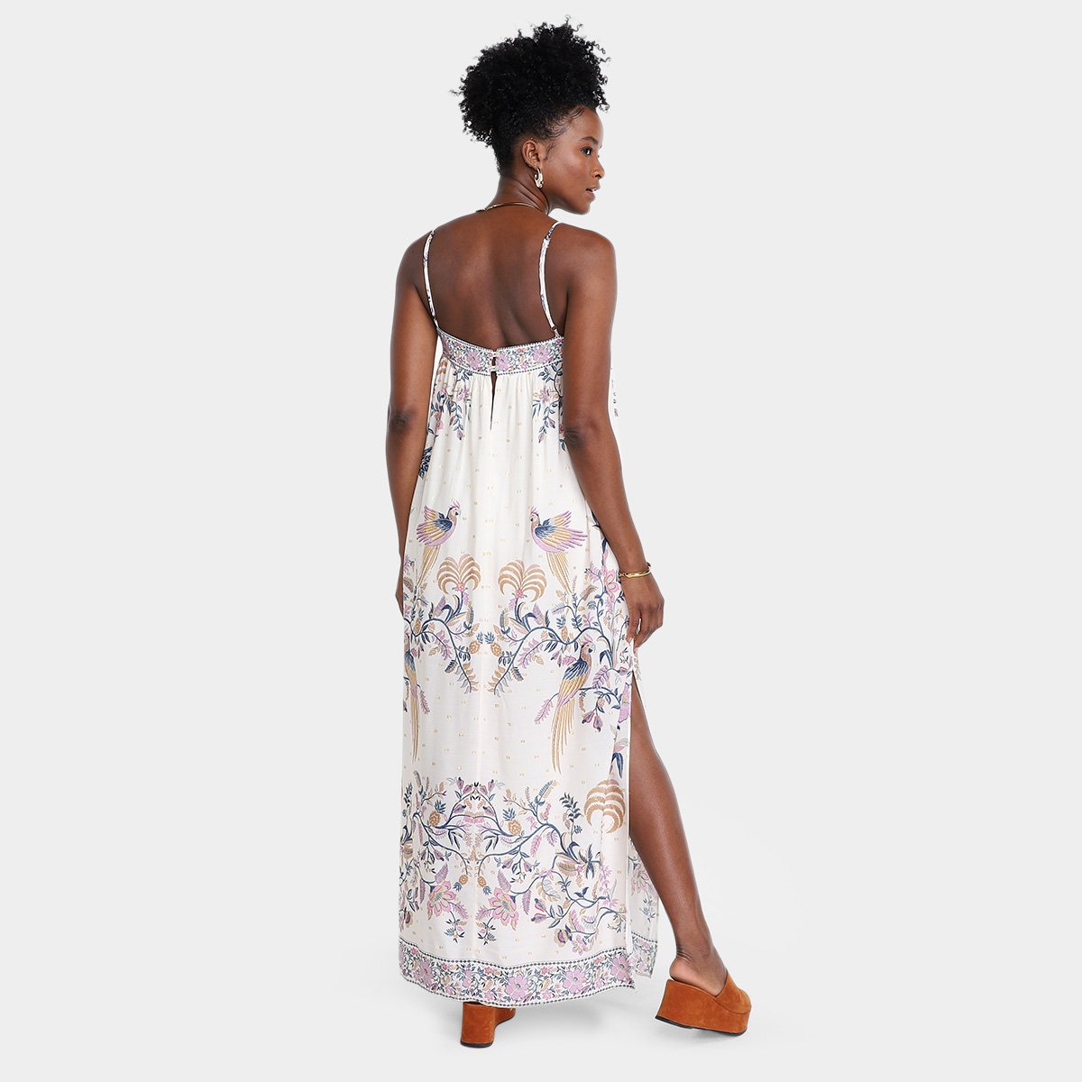 Miniatura Vestido Farm Cropped Delicadeza Boho Bege - G
