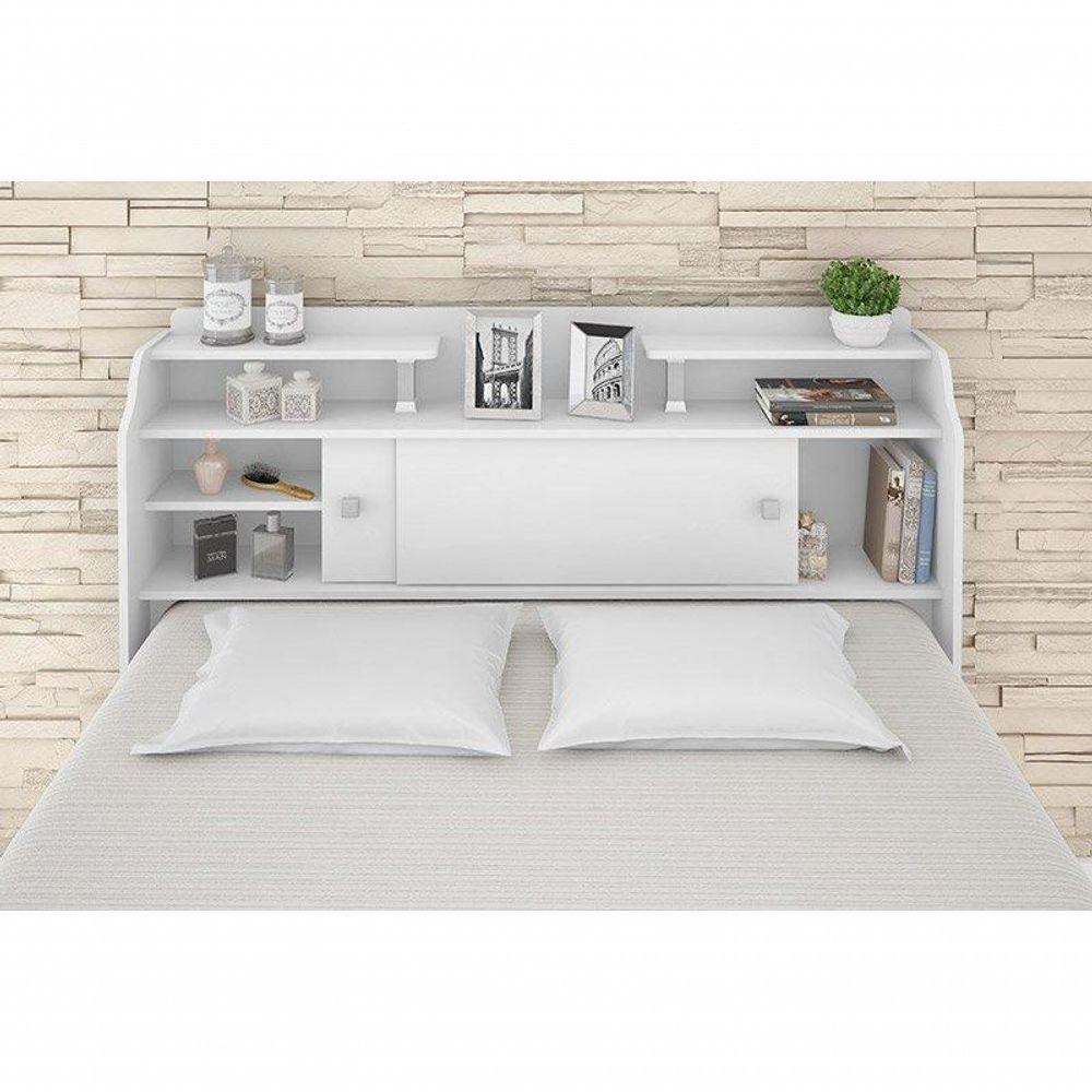 Miniatura Cabeceira Elisa Casal Framar Box 1,38cm Branco / Preto