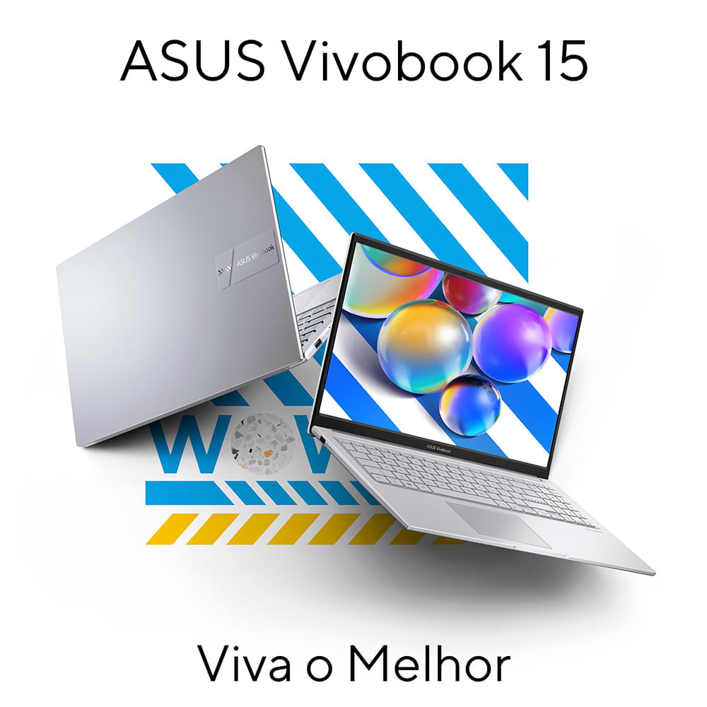 Notebook Asus VivoBook 15, 13ªGer, IntelCore i5, 8GB, 512GB SSD, W11 Home, 15.6'' FHD, Cool Silver - X1504VA-NJ1740W Bivolt